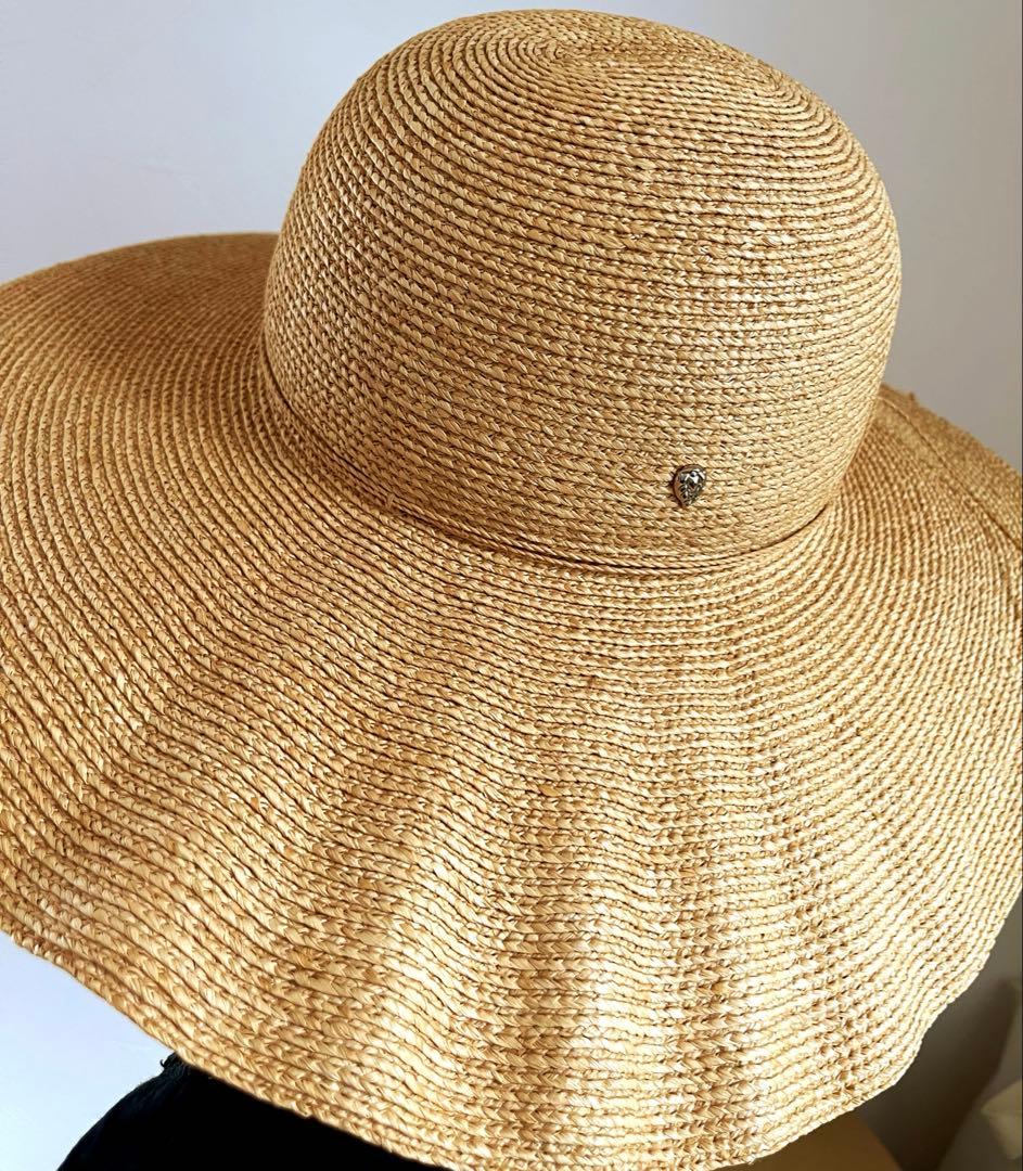 ヘレンカミンスキー　ラフィアハット　麦わら帽子 ストローハット　女優帽　つば広
