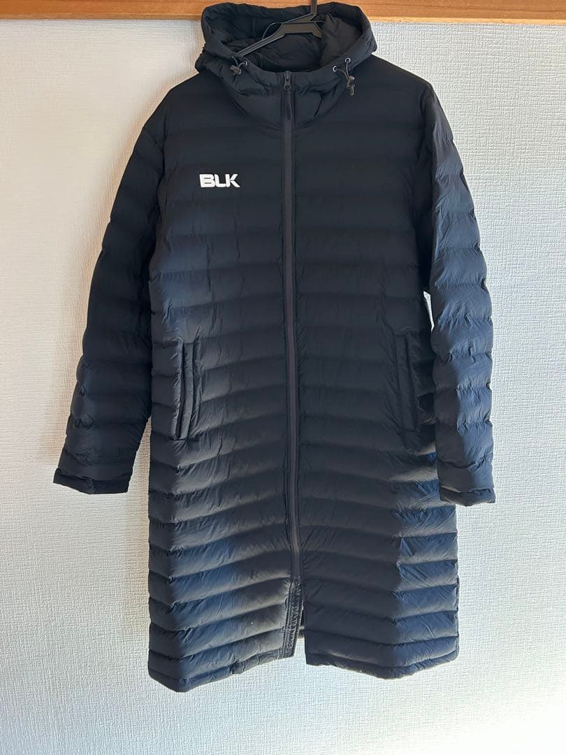 【美品】BLK フード付きダウンベンチコートブラック