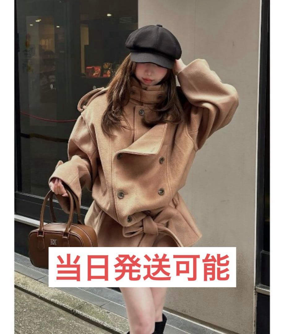 【1/12までの出品】Darich ドロップショルダージャケットコート キャメル