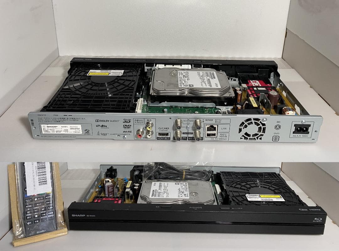 SHARP BD-NW520 HDD:1TB容量アップ　18年製