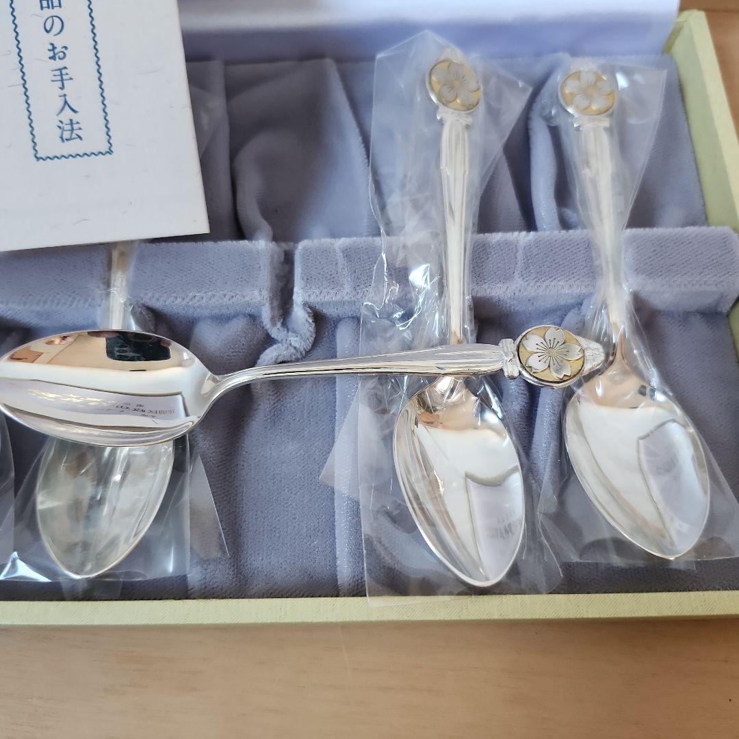 奥山峰石　銀製スプーン5本セット