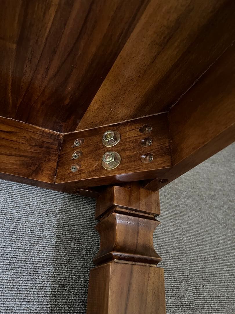 【あやちょ】ダイニングテーブル チーク 無垢材 正方形80×80