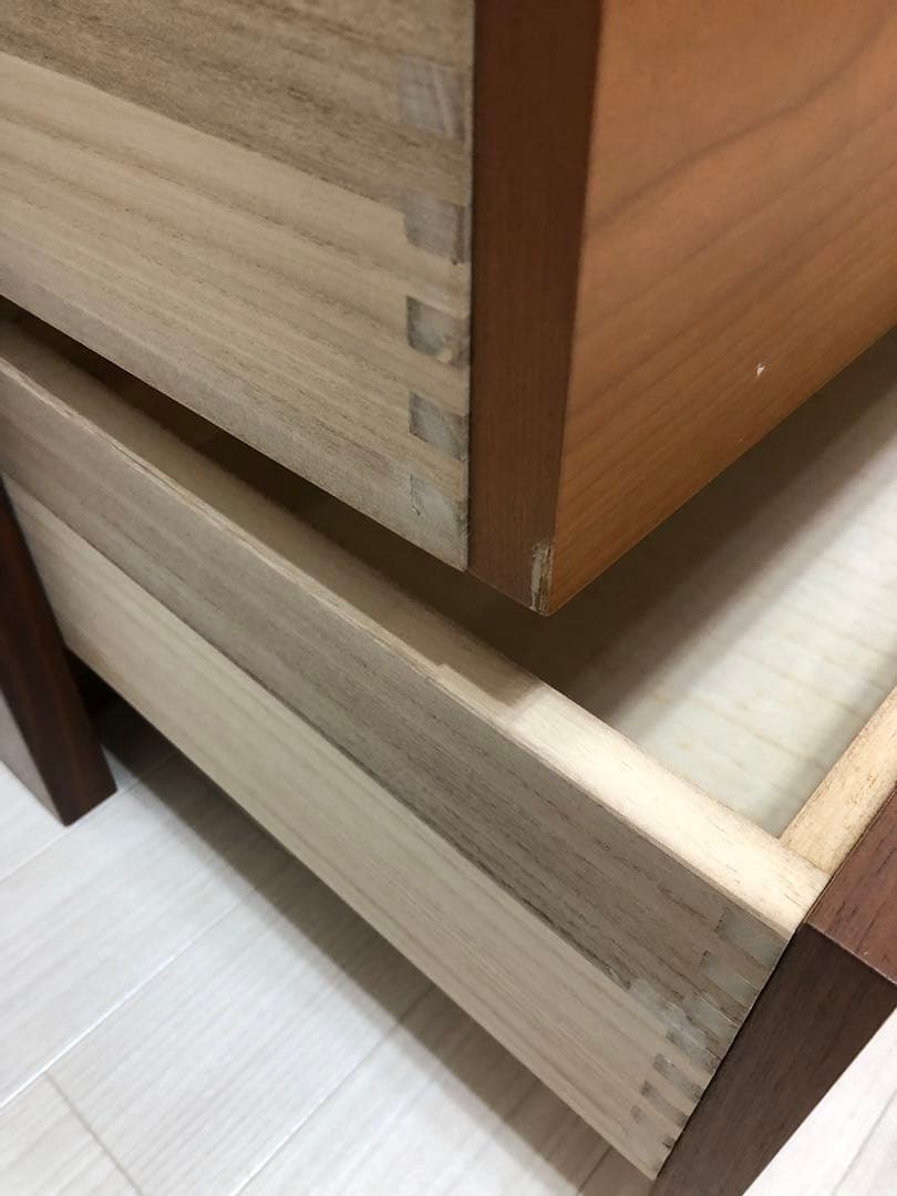 木目のカラフル5段チェスト　120cm幅