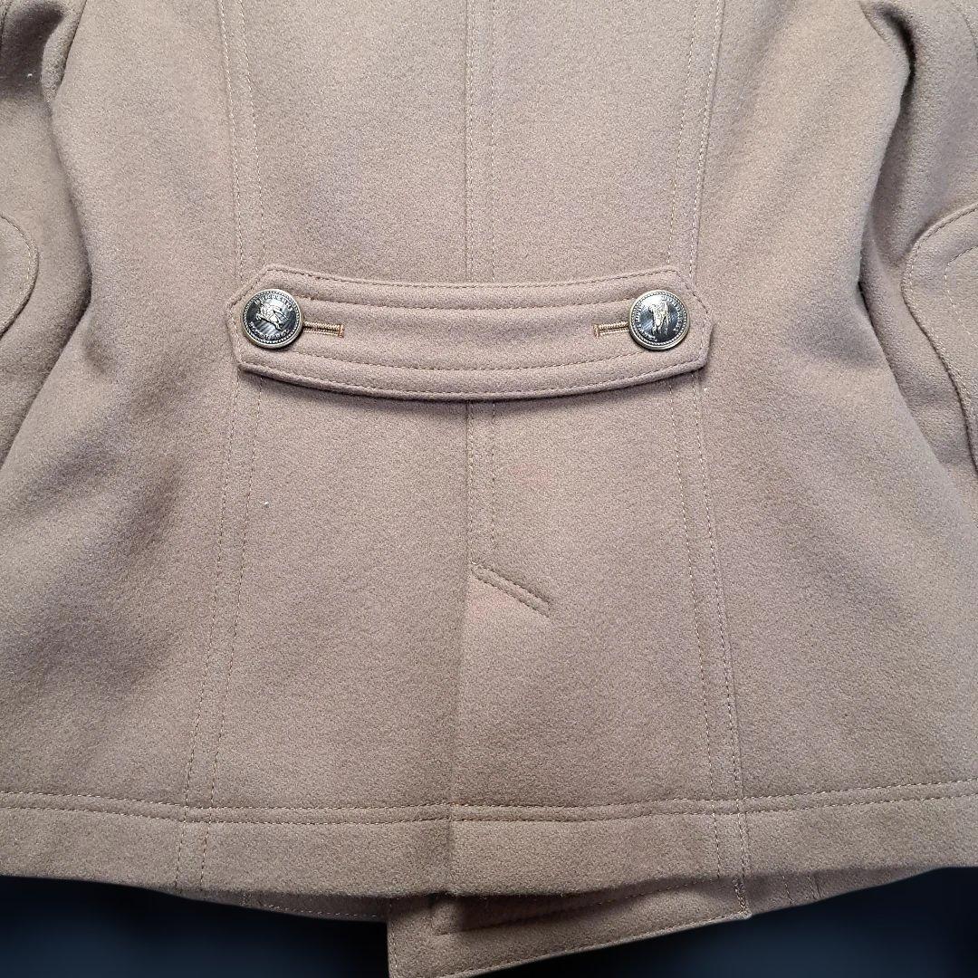 【BURBERRY BLUE LABEL】コート 金ボタン ウール ベージュ36