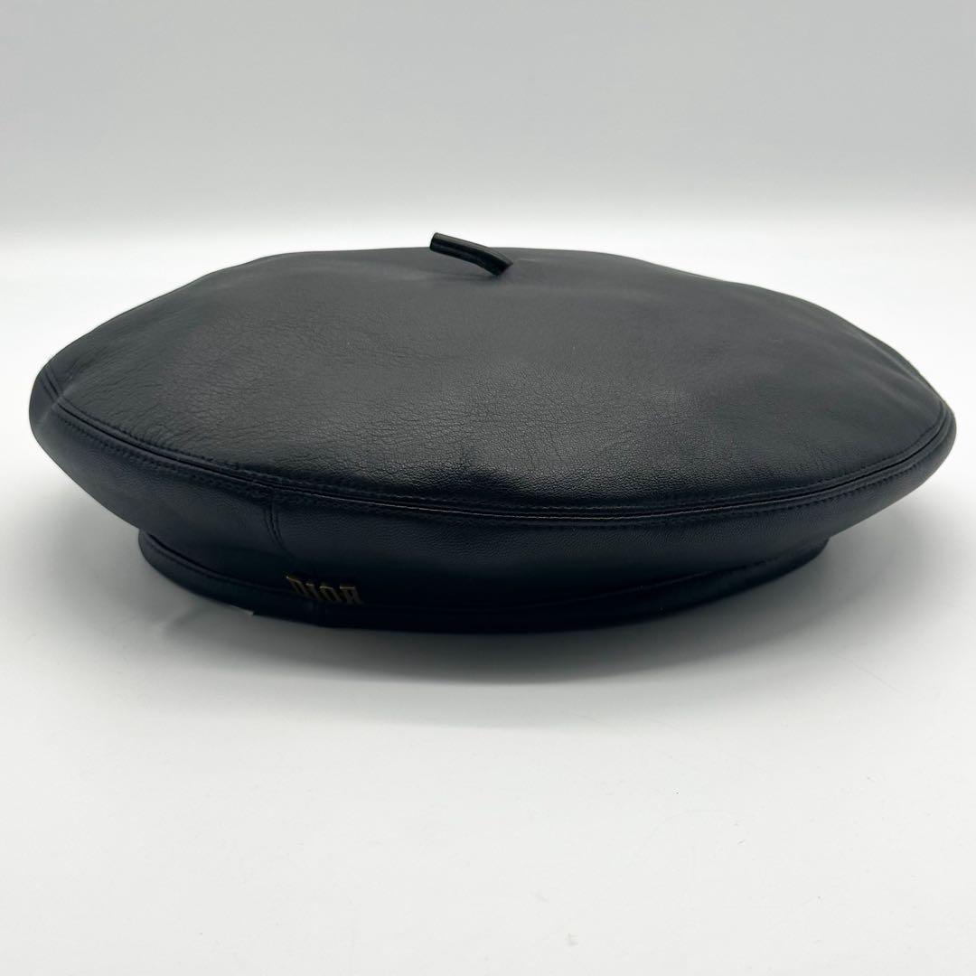 ディオール レザー ビー ベレー帽 レディース ブラック ゴールド