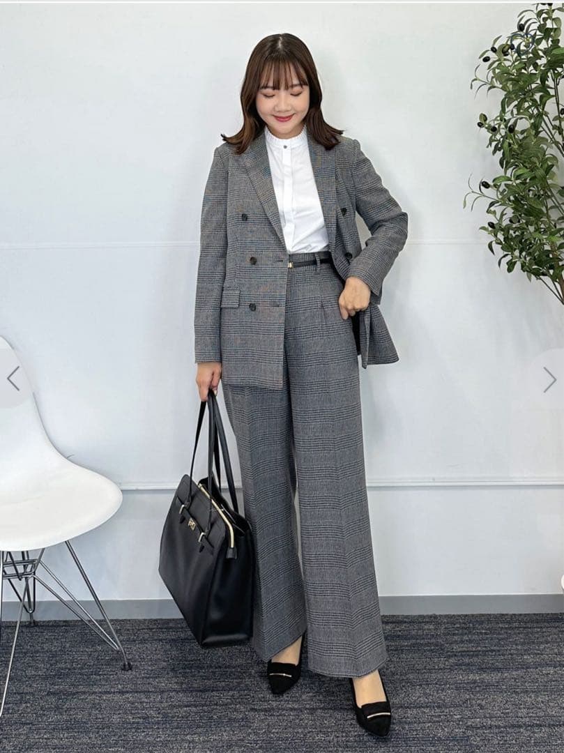 12月15日まで　AOKI ミワク　ツイードストレッチ ダブルジャケット