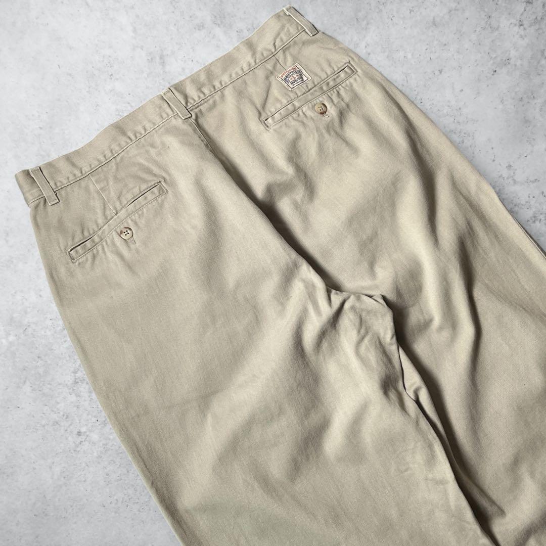 90s00sヴィンテージUSA製ポロバイラルフローレンポロチノベージュW33古着