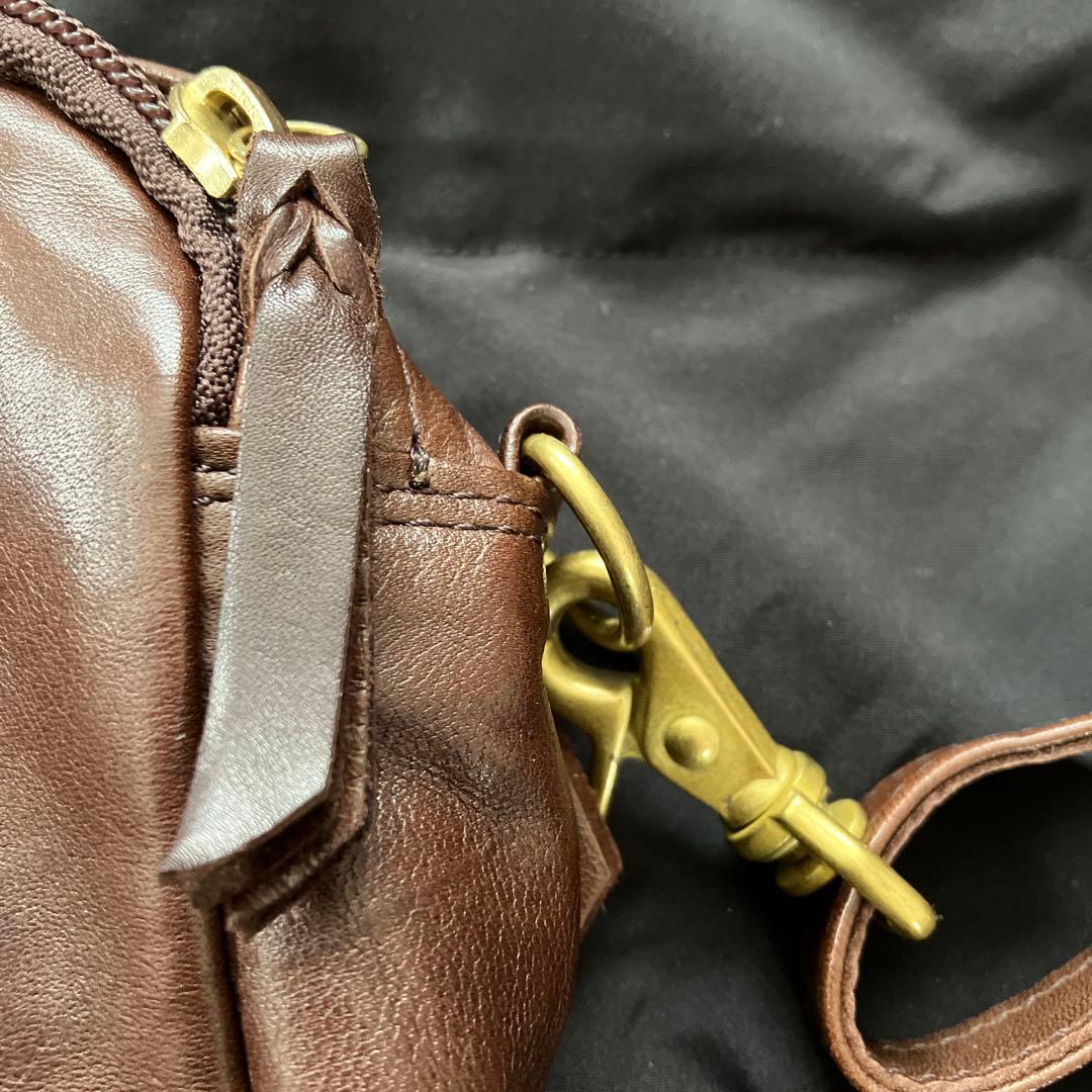 ポーター　PORTER ブラウン 革　 レザー ショルダーバッグ日本製