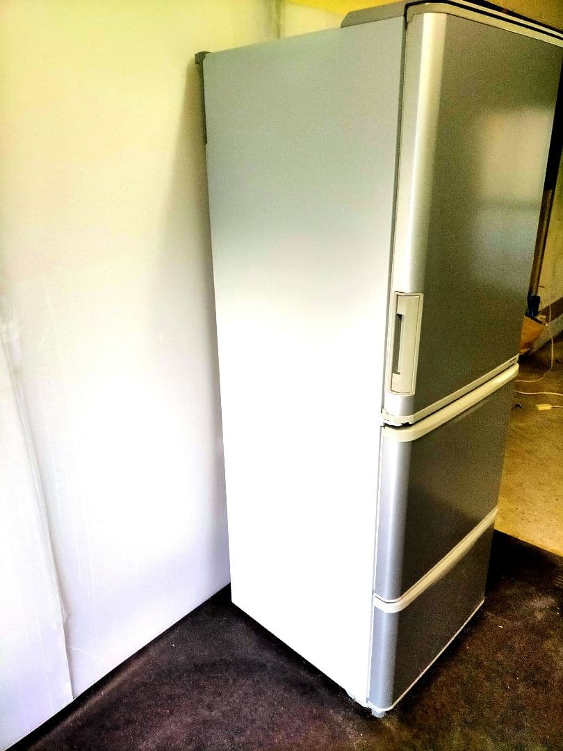 SHARP 2018年製 350Ｌ大型冷蔵庫 大容量SJ-W351D-S 両開き