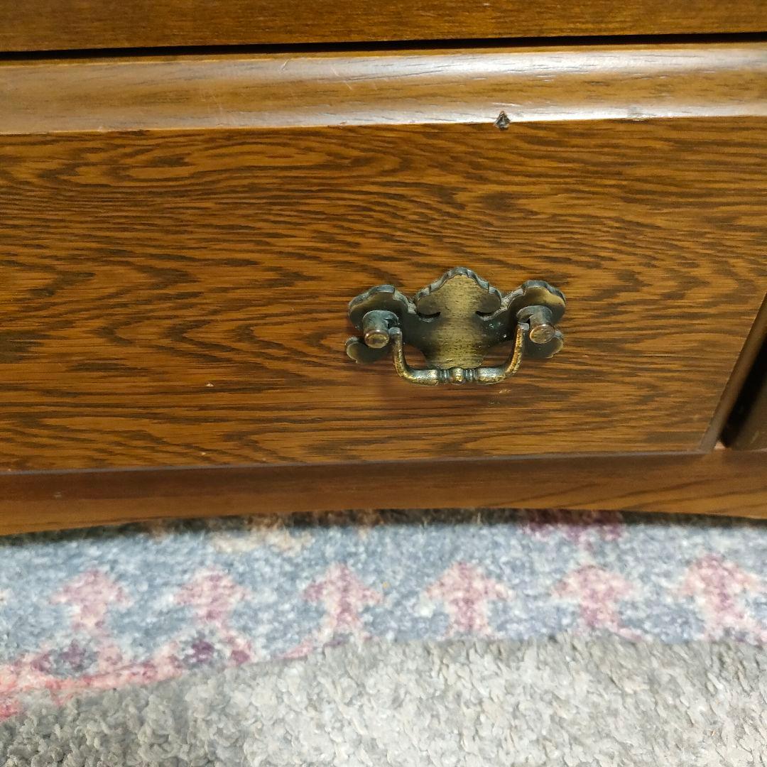 昭和レトロ クラシカル 3枚扉ガラスキャビネット食器棚/飾り棚 日本製