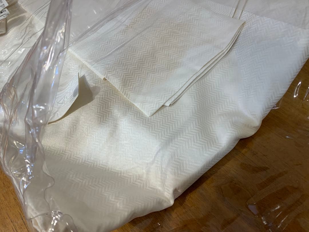 G0908-05★未使用FRETTE ホワイト ペットカバー　枕カバーセット