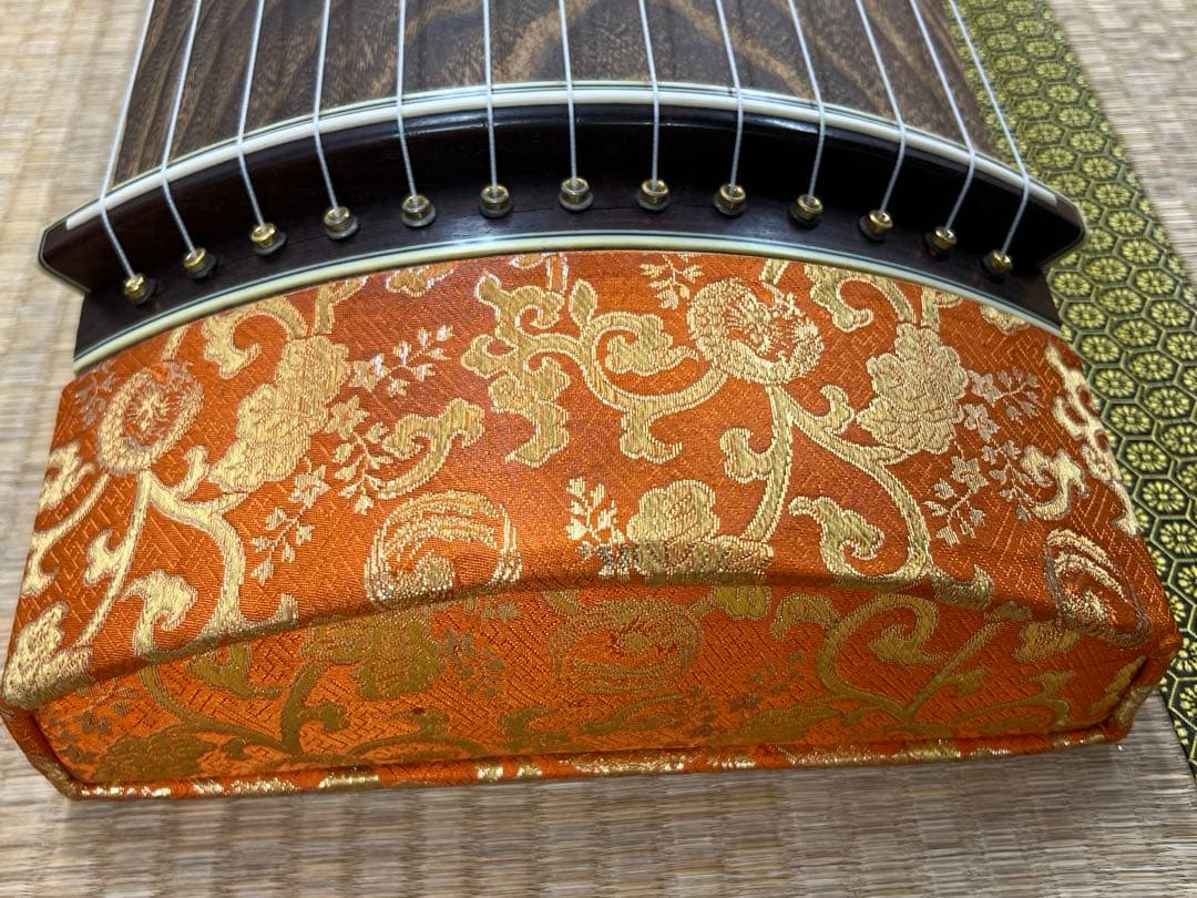 在銘　金蒔絵　綾杉　琴　ケース付　全長約183㎝　東な7-1207☆2F