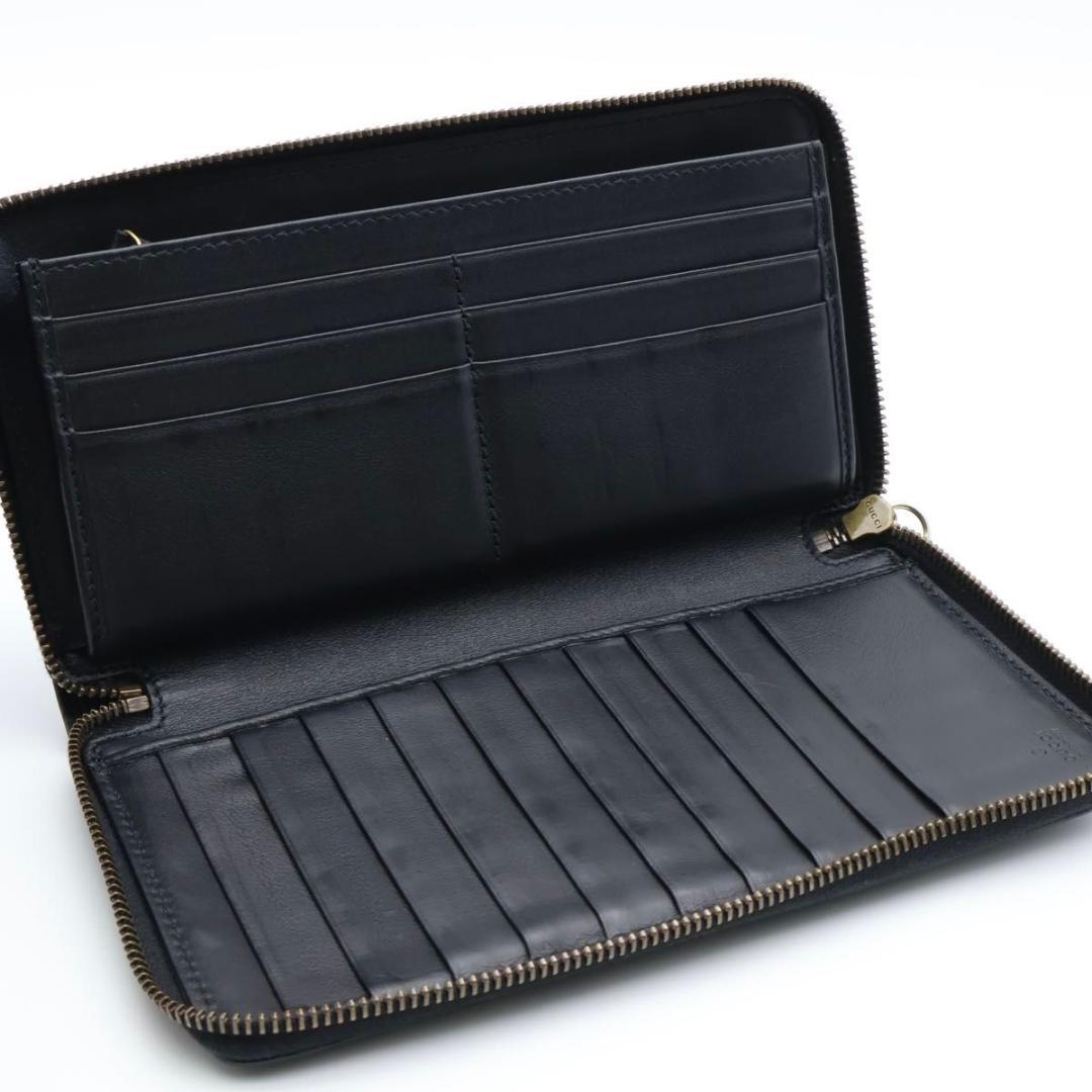 【極美品】GUCCI GGマーモント　長財布　オーガナイザー　黒