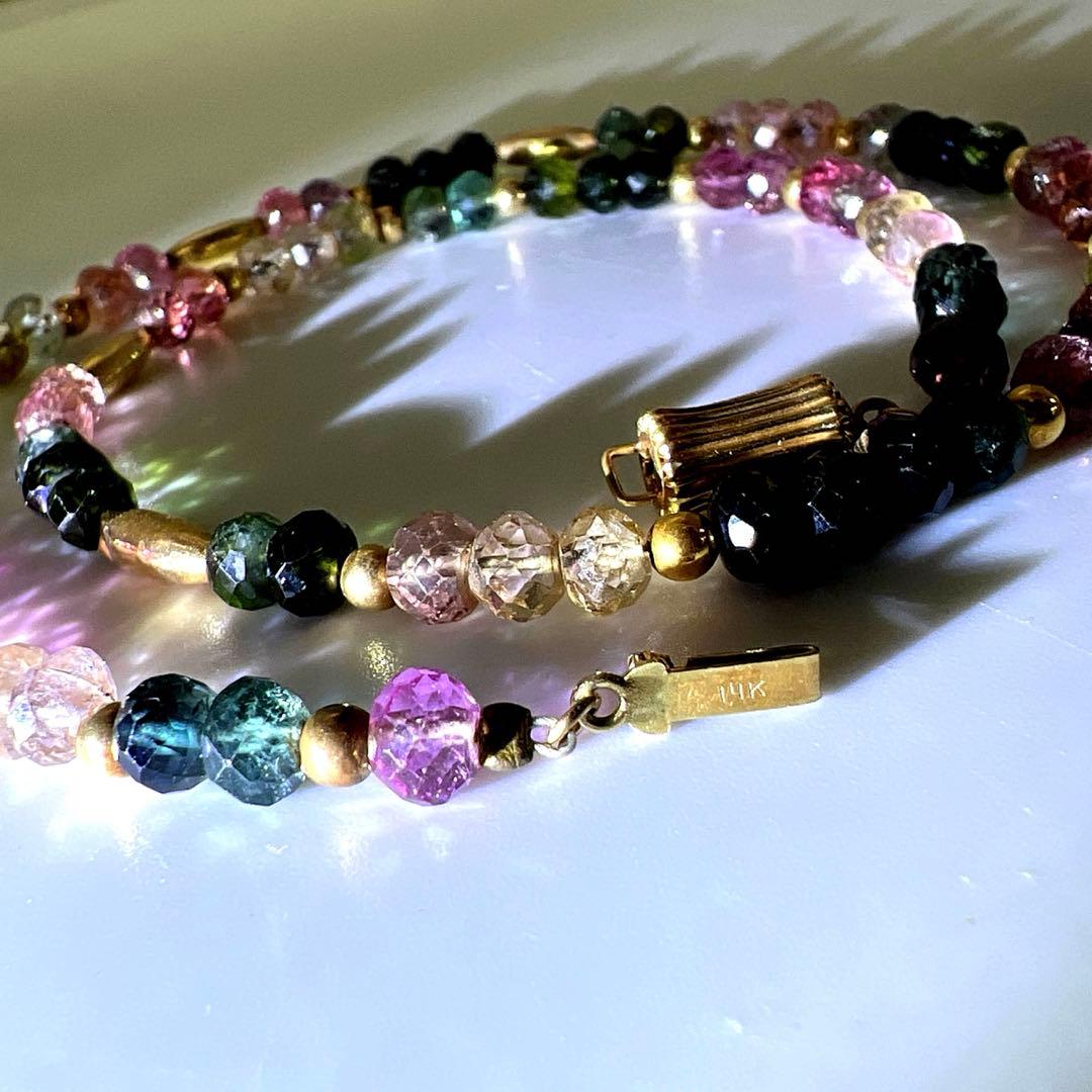 14K刻印　翡翠ネックレス　12g 東Y8-0210☆2F