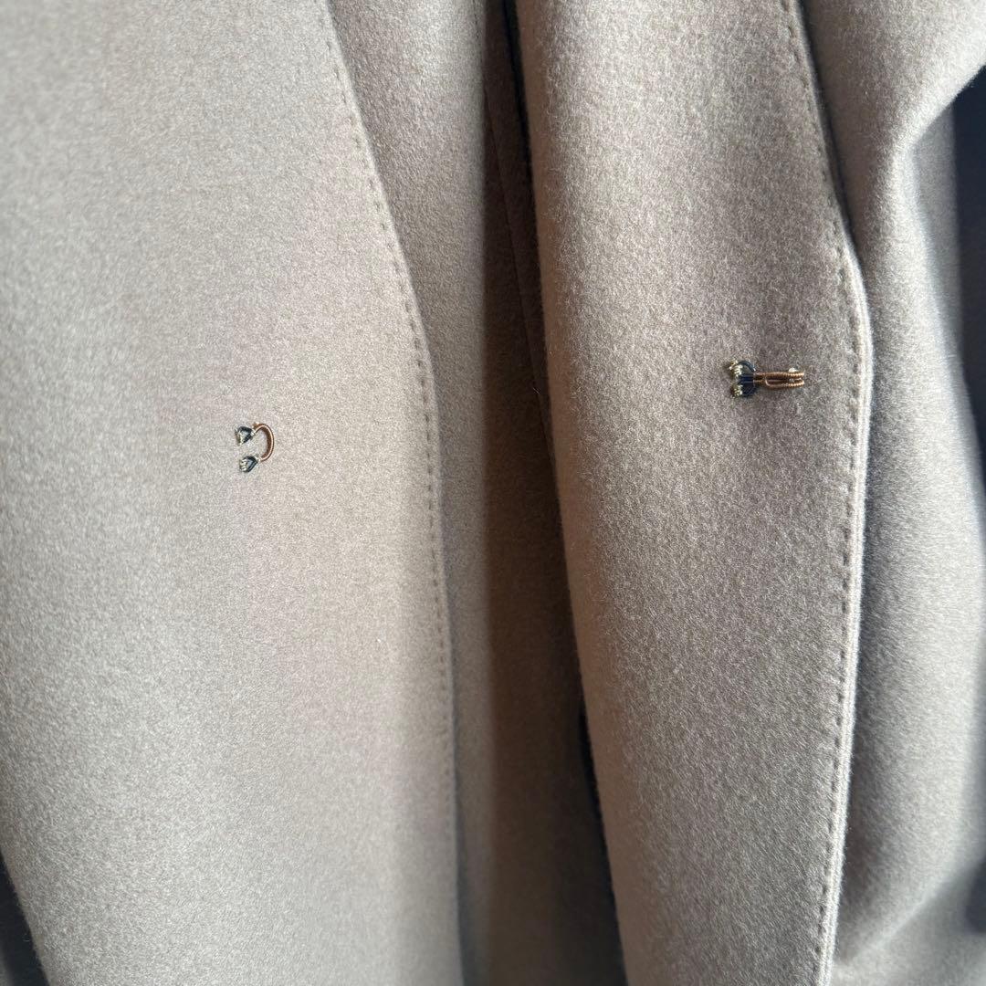 【新品】MB×ADAM ET ROPE ノーカラーウールコート キャメル L