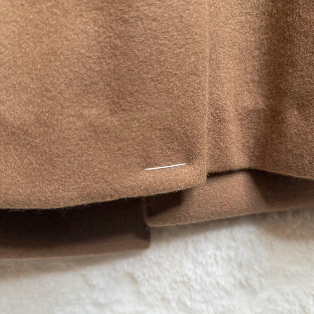 【新品】MB×ADAM ET ROPE ノーカラーウールコート キャメル L