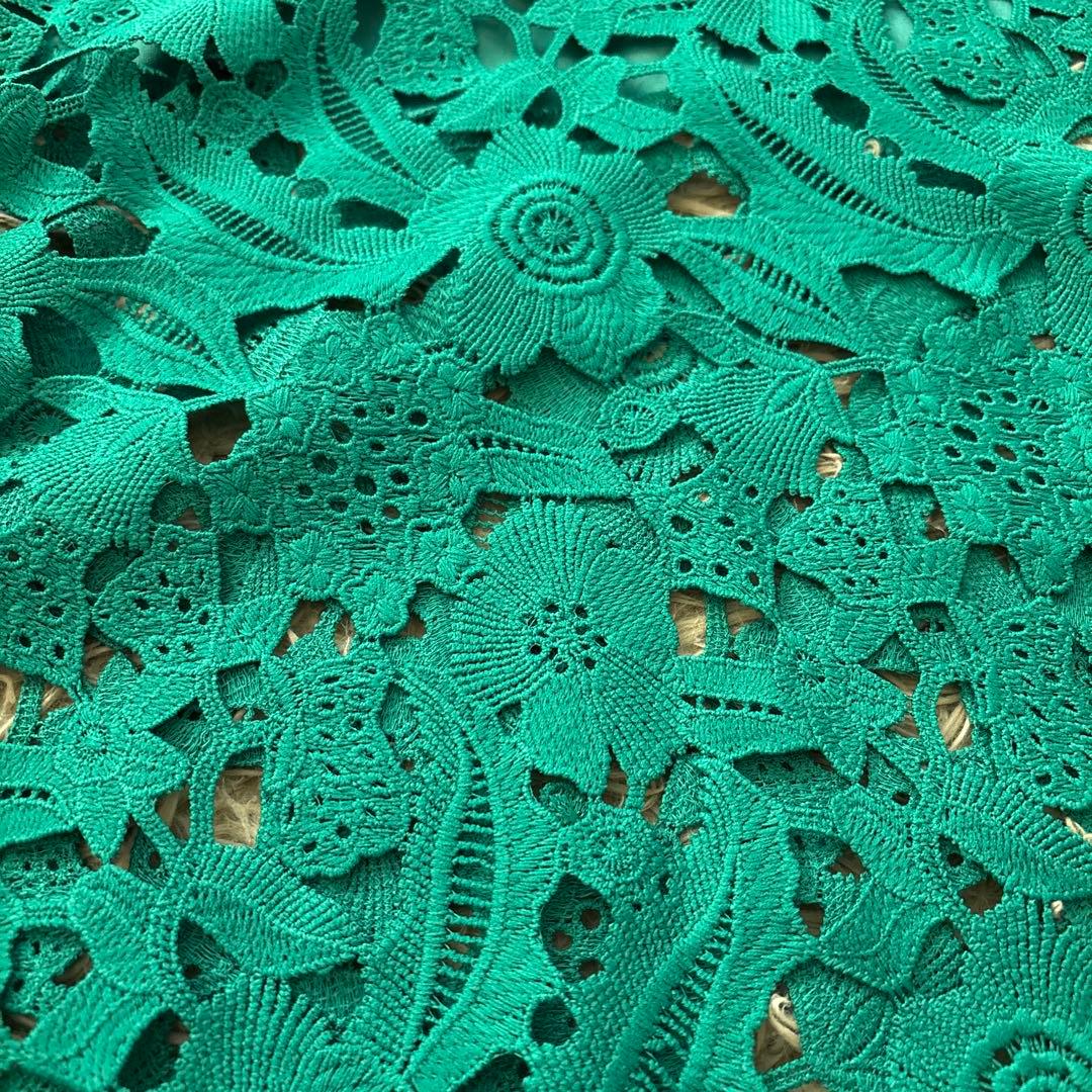 Lipsy グリーン フレアミディワンピース