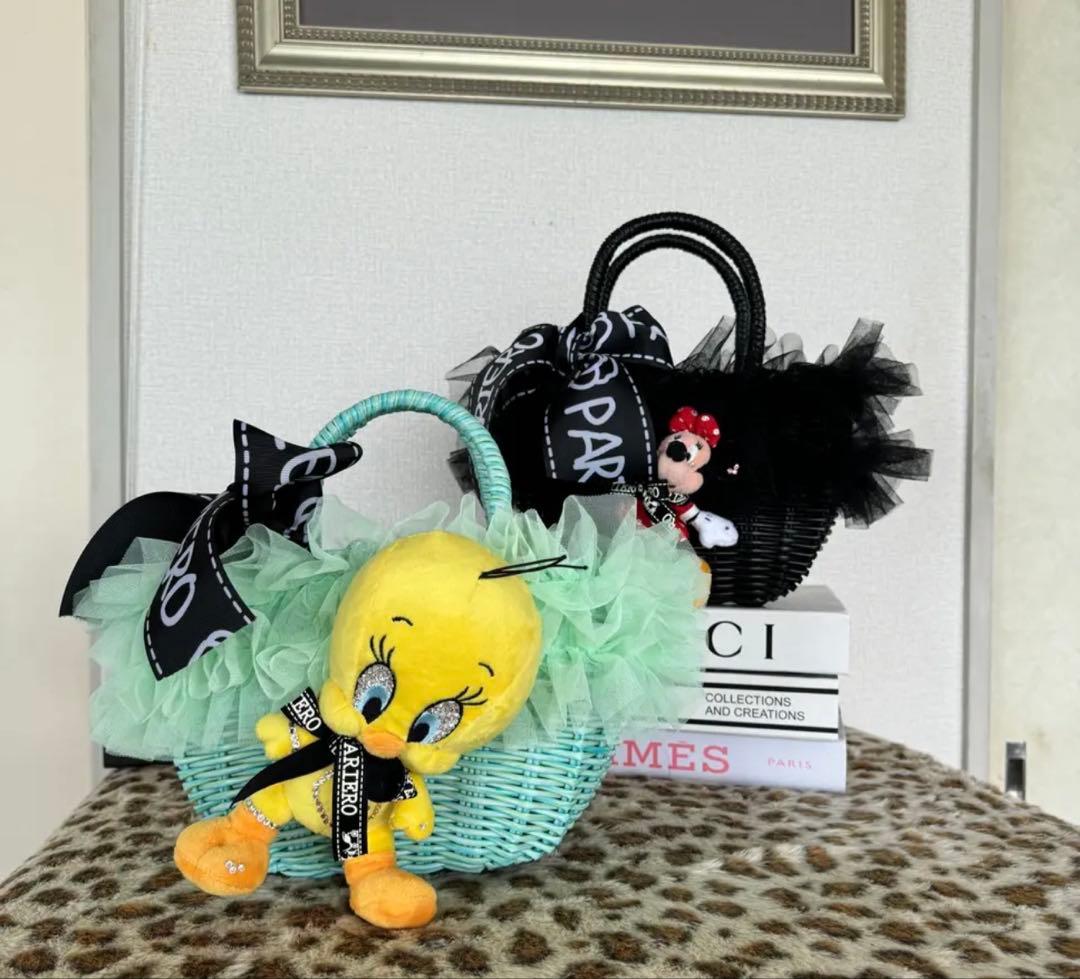 新品♡PARIPINK SHOP♡トゥウィーティーかごバック♡ パリエロモール☆
