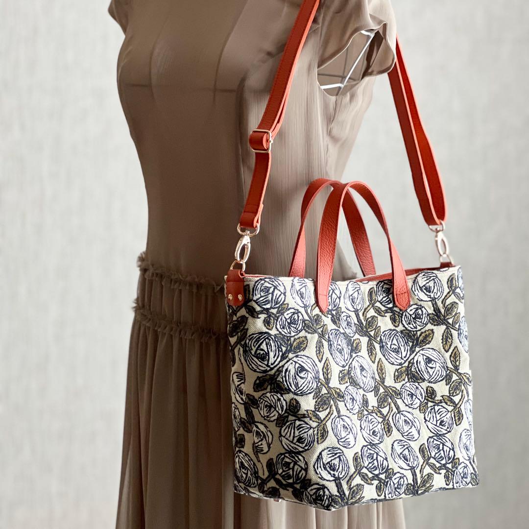 専用　ミナペルホネンrosy＆本革トートバッグ