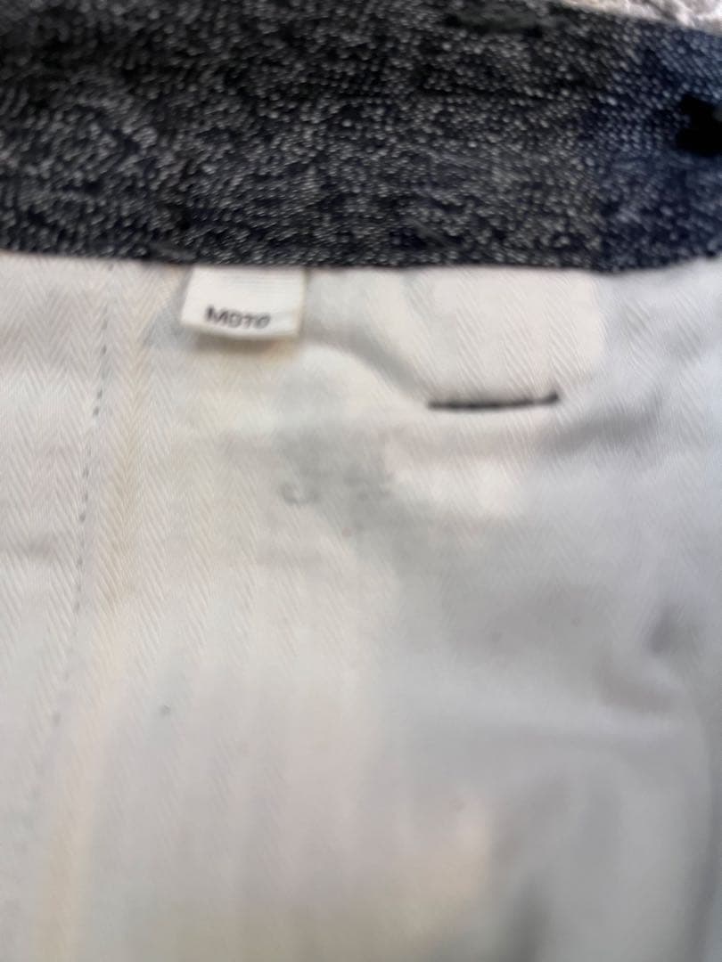 モト　ブラックシャンブレートラウザー