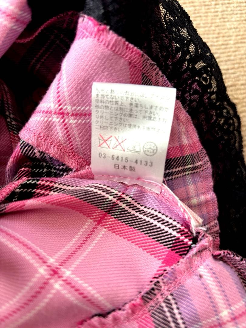 MARSSugarGlossチェック柄リボンミニスカ希少平成姫ギャルy2k地雷系