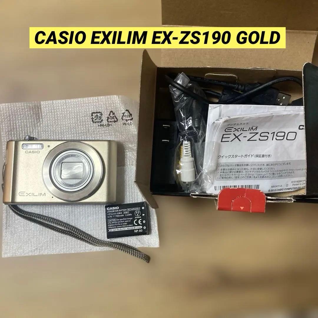 CASIO EXILIM EX-ZS190 ゴールド元箱付 動作品