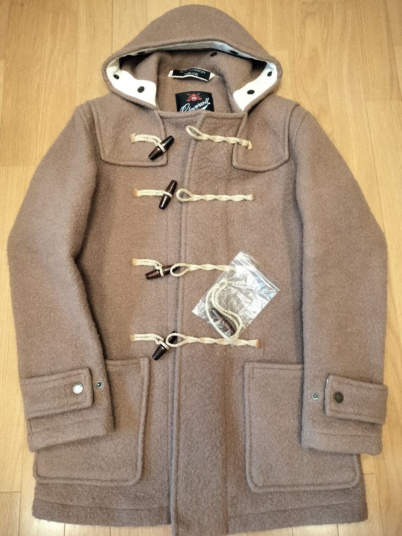 【美品】グローバーオール ダッフルコート モンティ キャメル 36 ミドル丈