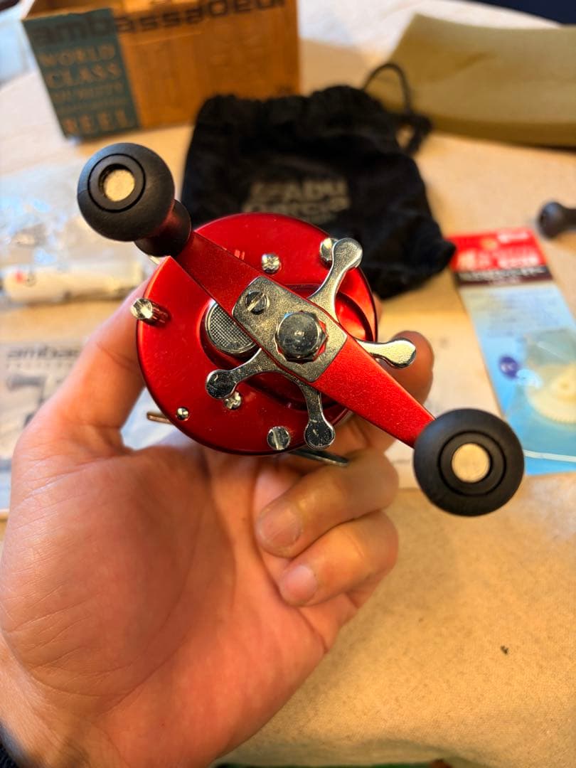 アブガルシア アンバサダー 4500CS 箱/袋/取説/図面付社外ギア/ハンドル