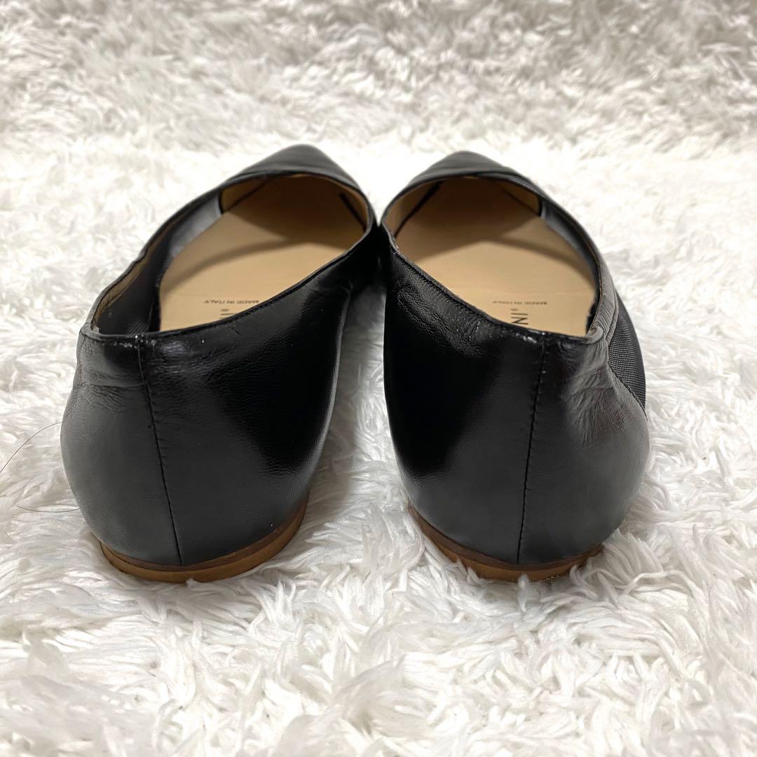 【美品】 ファビオルスコーニ パンプス レザー メッシュ フラット 現行