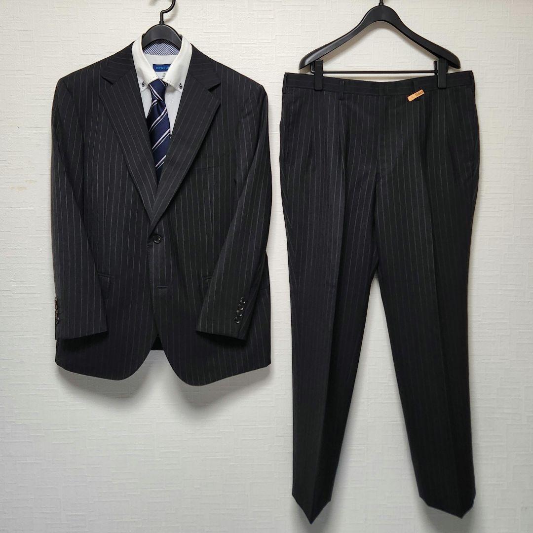 DAKS　LONDON　メンズスーツ　セットアップ　グレー　ストライプ　モヘア混