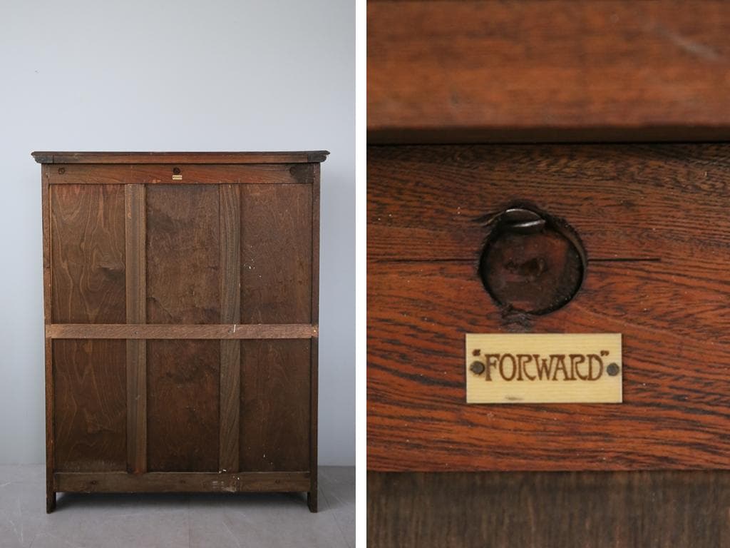 英国アンティーク木製ブックシェルフ/本棚/食器棚/飾り棚/収納ラック92-232