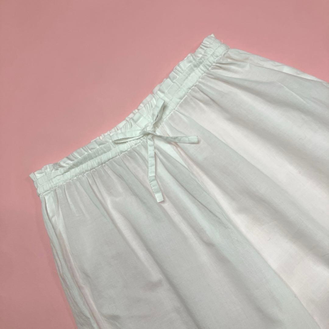 ピンクハウス 白 ピコフリル使い 綿ローンドロワーズ