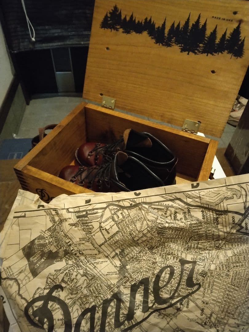 Danner ハイカットブーツ ダークブラウン 木箱付きコードバン