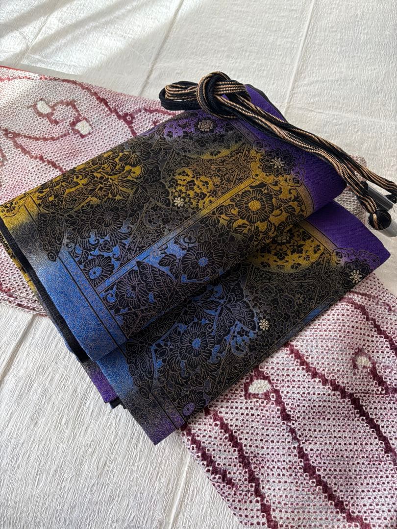 ❤️総絞り　疋田絞り唐草文様正絹トールサイズ　新品畳紙付き