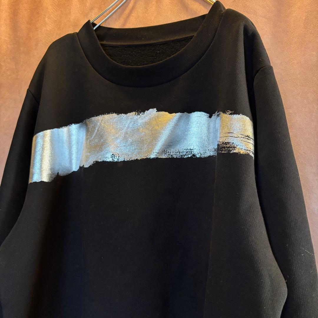 MM6 Maison Margiela シルバーライン スウェット　ブラック