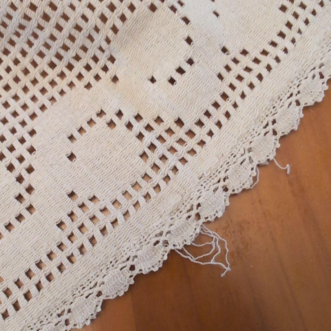 フランス　アンティーク　クロッシェレース　カーテン　エンジェルフィレレース