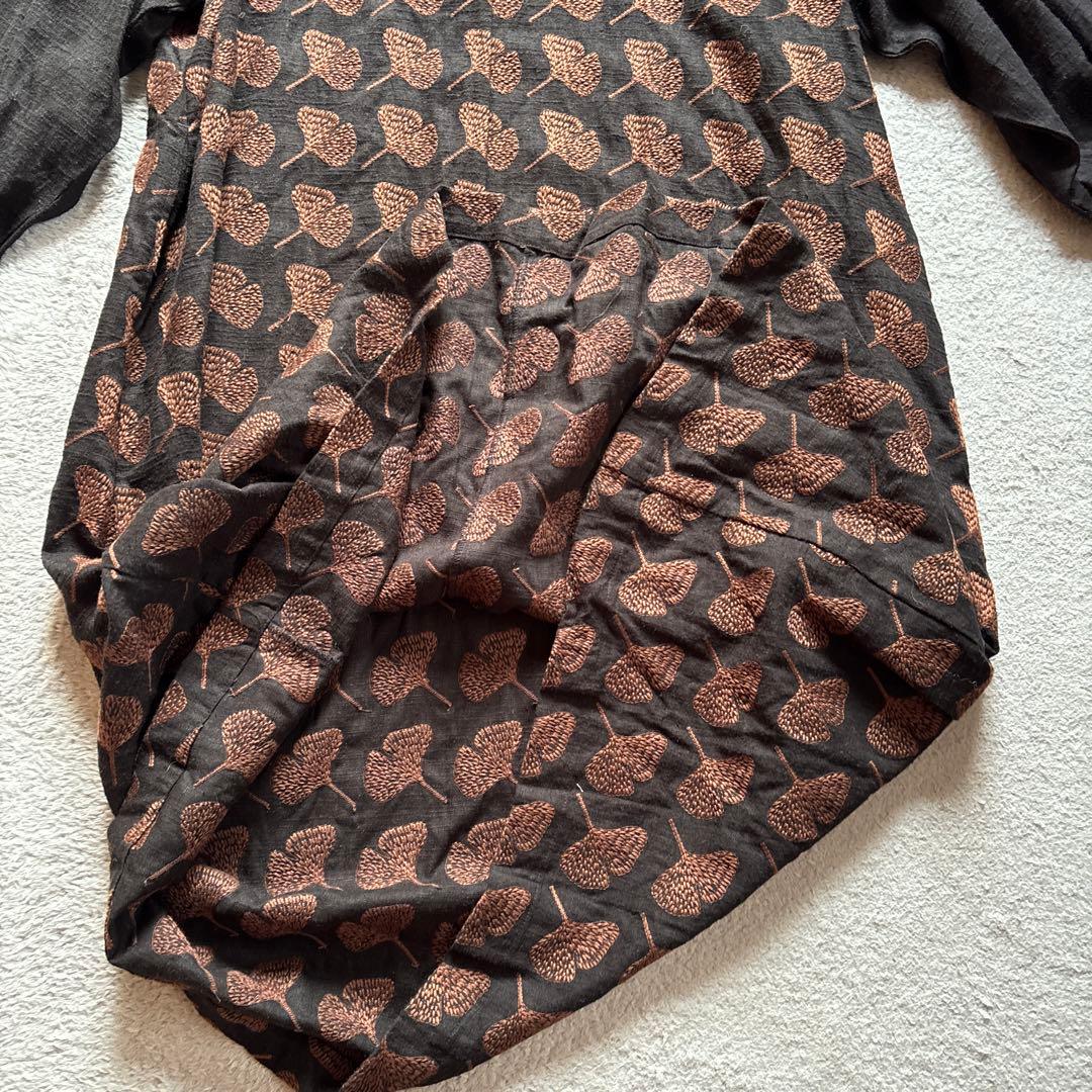 【新品未使用】bul bul いちょう柄ワンピース 卒業式 ナチュラル系