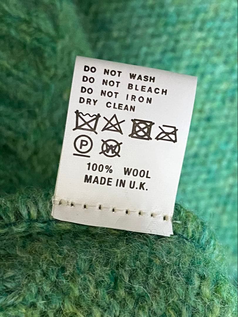 INVERALLAN シェットランドセーター セットインスリーブ 英国製　ミント