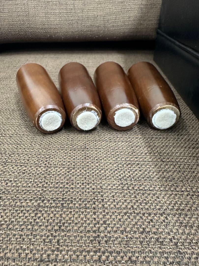 ④ 【美品】カリモク60 オットマン ブラック　レザー