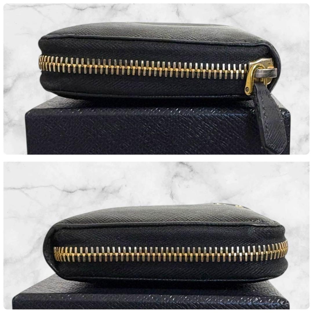 極上美品✨ PRADA プラダ サフィアーノ 長財布 ブラック　ラウンドジップ