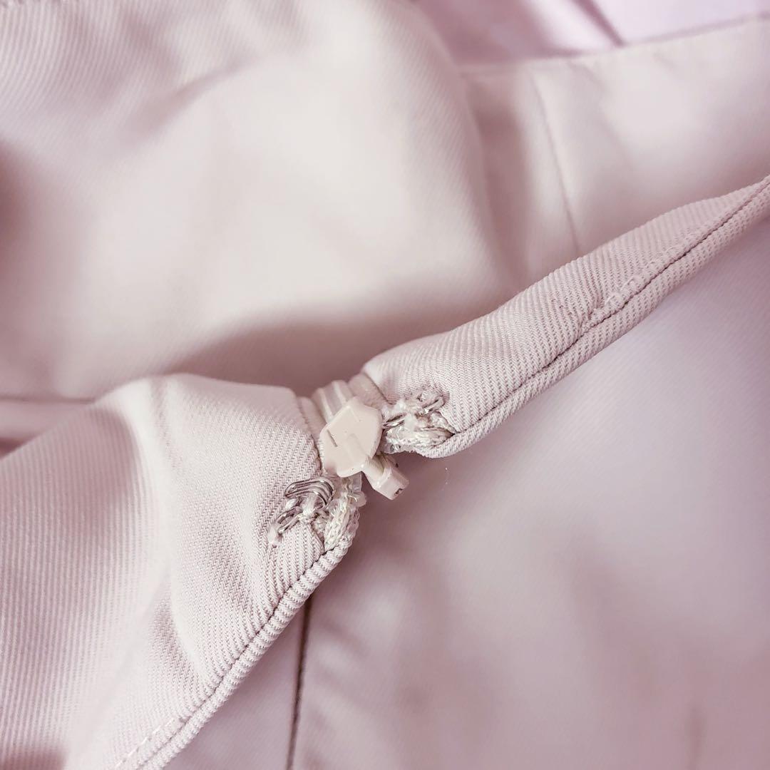 pium ファー付きティアードミニスカート　ピンク