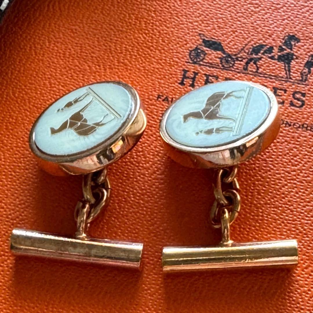HERMES エルメス コロゾ カフス ピンクゴールド