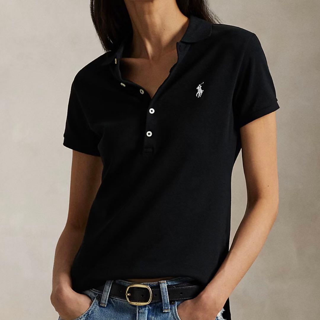 【新品タグ付き】ポロラルフローレン スリムフィットポロシャツＳ黒 正規品 未開封