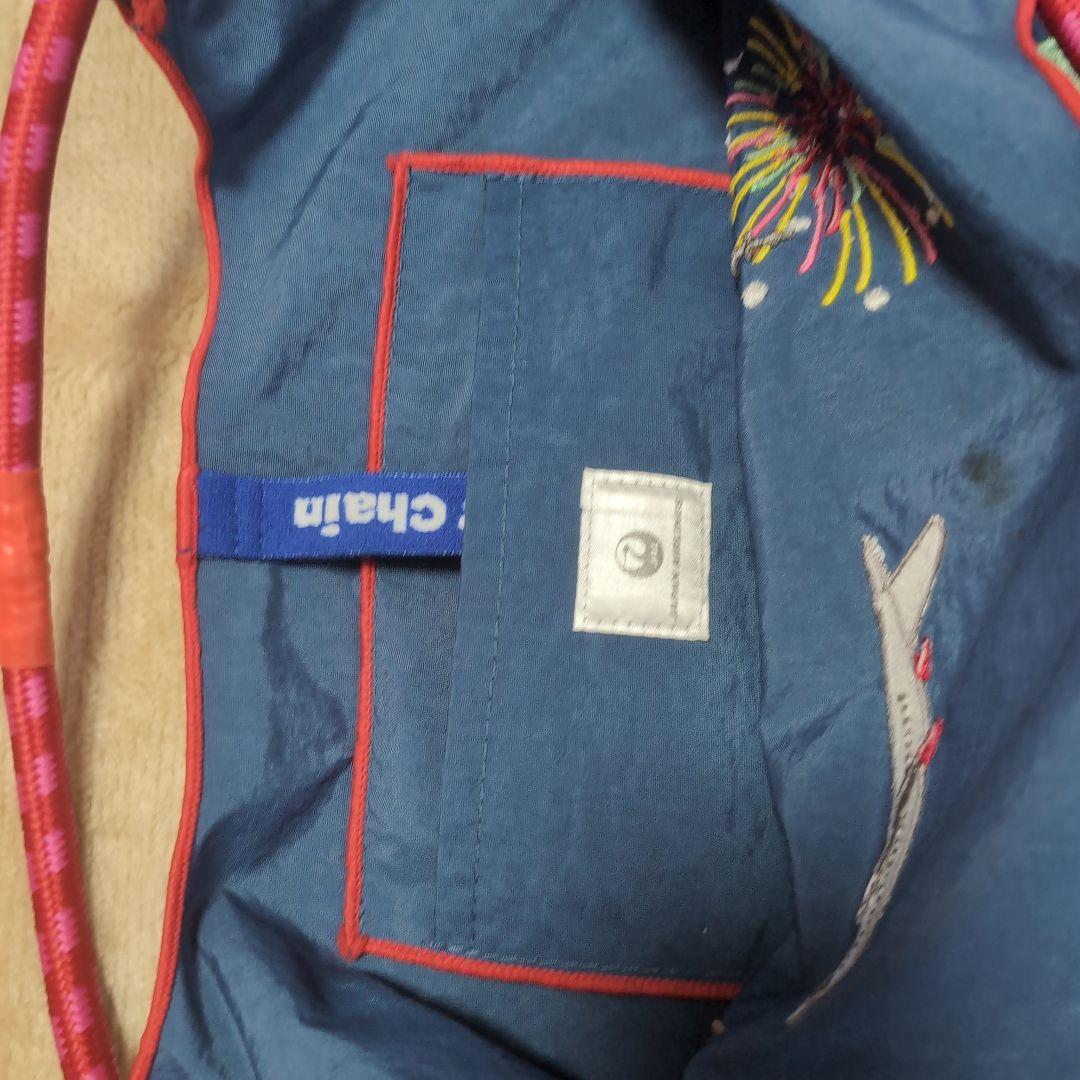 JAL　ポール＆チェーン　 エコバッグ 観光名所刺繍
