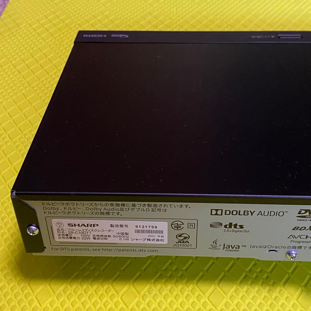 2021年製◆シャープブルーレイレコーダー◆2B-C10DT1◆3番組同時録画