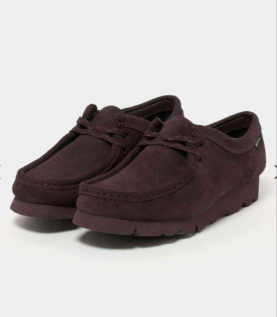 【極美品】Clarks クラークス　ワラビー　Gore-Tex パープル24