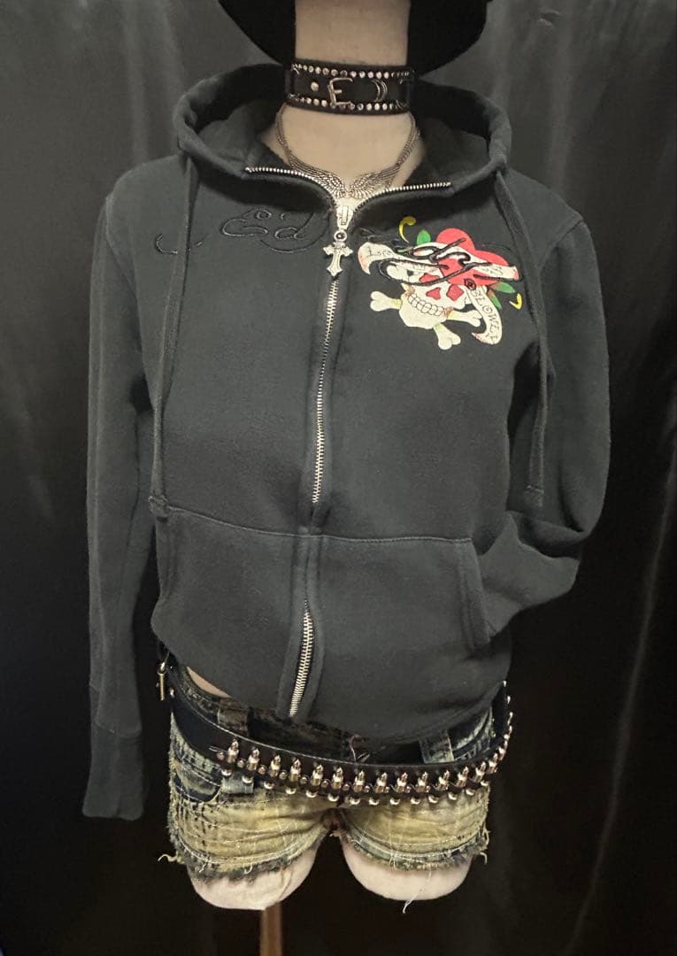 Ed Hardy ブラック パーカー★