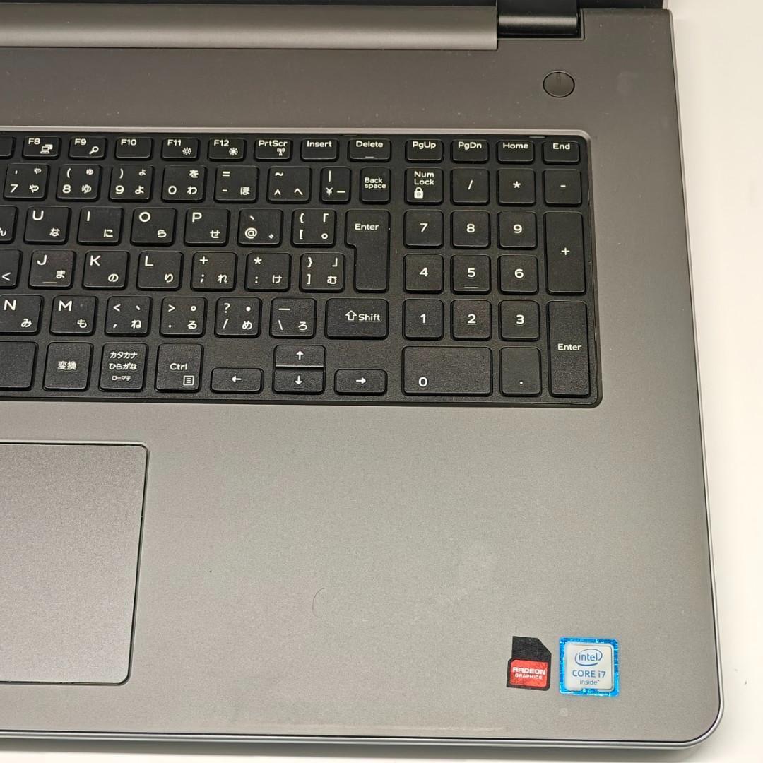 【DELL】高速i7 SSD256GB 16GB 17.3型 グレー ノートPC