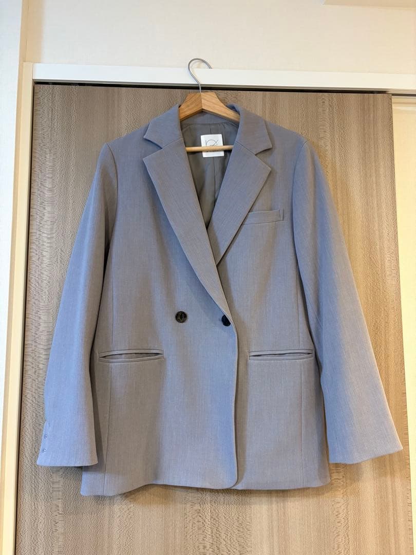 crewre サイズ3ダブルブレストジャケット クールグレー