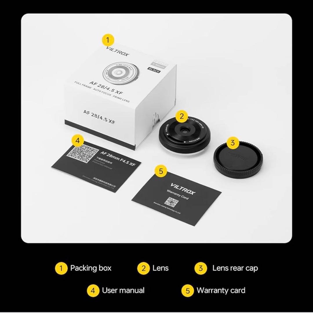 新品未開封 VILTLOX 28mmF4.5 パンケーキ FUJI Xマウント